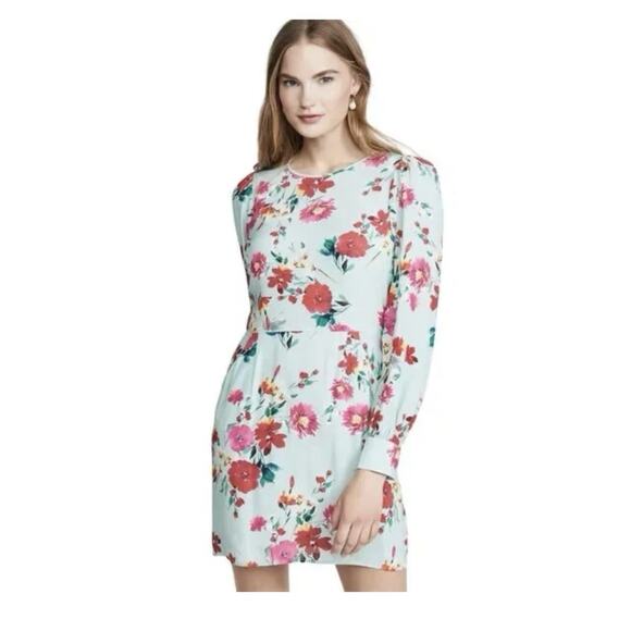 Yumi Kim Akita Floral Print Mini Dress in Sunnyside Sea Size S - Picture 2 of 9